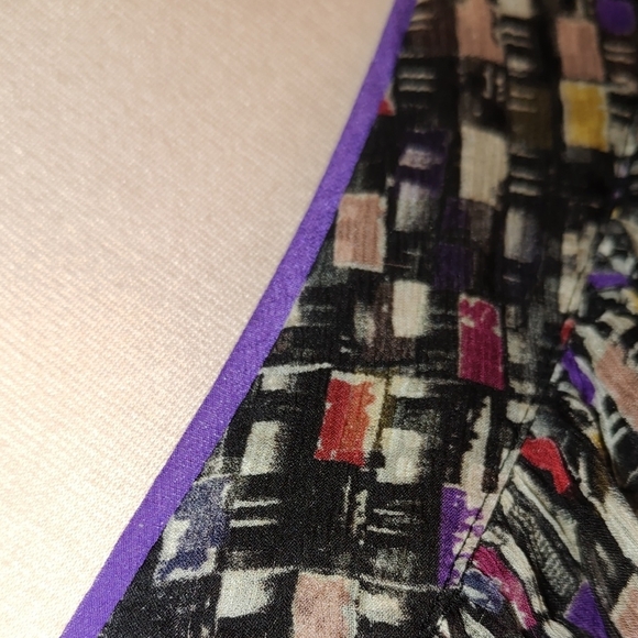 Catherine Malandrino Multicolor V-Neck Blouse without Belt - Picture 9 of 11